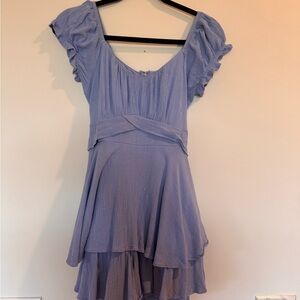 Altar'd State Blue Romper Dress